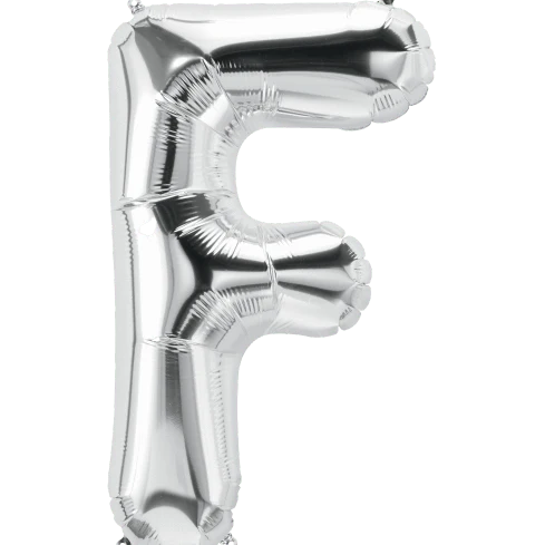 34" Jumbo Silver Foil Letter Balloon