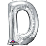 34" Jumbo Silver Foil Letter Balloon