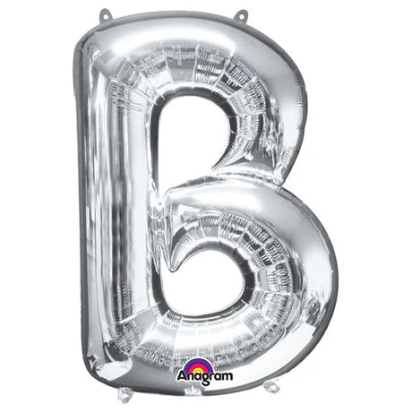 34" Jumbo Silver Foil Letter Balloon