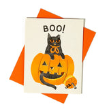 Boo! Risograph Halloween Card