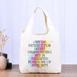 Out of Patience for Deeply Disappointing Men Canvas Tote Bag