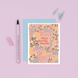 Beautiful Meadow Floral Birthday Card