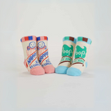 Blue Q Baby Socks Set of 2 Pairs -  'Napping? In This Economy?/Poop Machine'
