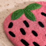 Felt Wool Berry Sweet Strawberry Trivet