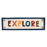 Explore Embroidered Canvas Banner