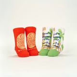 Blue Q Baby Socks Set of 2 Pairs - 'I'm Your Little Burrito/ Don't Blame Your Farts On Me'