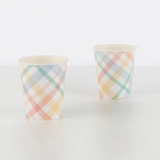 Meri Meri Plaid Pattern Cups