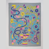 Blue Q Woven Dish Towel 'I Love My Asshole Kids'