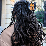 Hand-painted Monarch Butterfly Claw Hair Clip