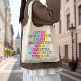Out of Patience for Deeply Disappointing Men Canvas Tote Bag