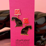 Panther Lamp earrings - retro earrings vintage style