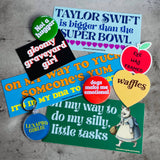 Heart Shaped Sticker - Waffles