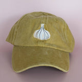 Embroidered Hat - Garlic: Washed Mustard Color