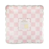 Checked Square Pastel Scallop Plate Set