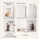 Liyana Studio Birthday Card - Book Lover Cat