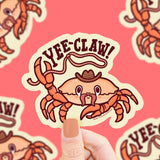 Yee-Claw Rodeo Crab Sticker