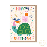 Birthday Card - Party Turtle