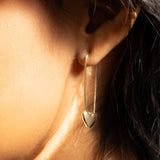 18K Gold Plated Hoops - Lita Safety Pin
