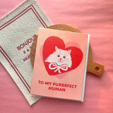 To My Purrrfect Human Love/Anniversary Card