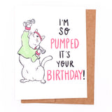 Birthday Card - Gym Cat