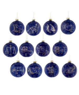 Kurt S. Adler Glass Zodiac Ornaments