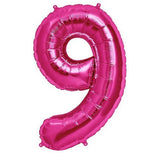 34" Number Balloons - Magenta
