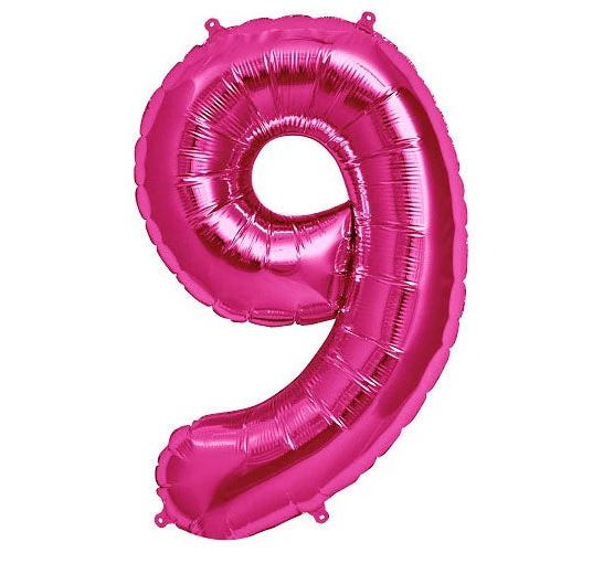 34" Number Balloons - Magenta