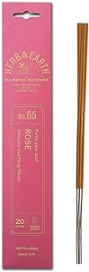 Herb & Earth bamboo incense sticks 20 pack rose