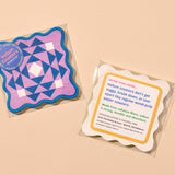 Kaleidoscope Letterpress Vellum Coasters - Blue/Purple (Set of 4)