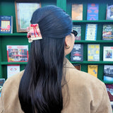 Solar Eclipse Hand-painted Bow Bookstack Hair Claw