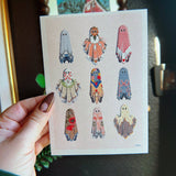 5" x 7" Cozy Ghosts Art Print