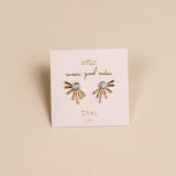 Sun Ray - Fire Opal / Gold Earrings