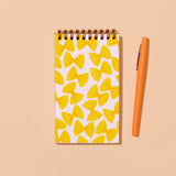 Farfalle Bowtie Letterpress Spiral Pocket Size Notebook
