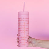 16oz Library Card Tumbler - Pink