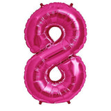 34" Number Balloons - Magenta