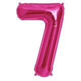 34" Number Balloons - Magenta