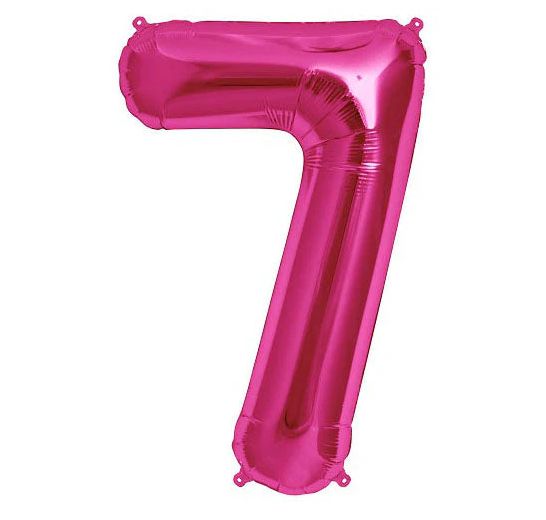 34" Number Balloons - Magenta