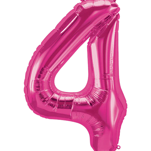 34" Number Balloons - Magenta