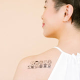 Classic Peanuts Line Tattoo Pair