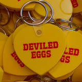 'Deviled Eggs' Heart Keychain