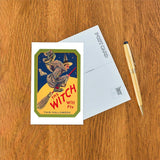 Found Image Press Postcard - The Witch Will Fly