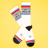 Gumball Poodle Gym Socks 'Exhausted American'