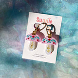 Mushroom Ornament Earrings - Pink