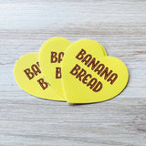 Heart Shaped Sticker - 'Banana Bread'