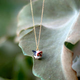 Tiny Calico Cat Head Necklace