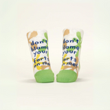 Blue Q Baby Socks Set of 2 Pairs - 'I'm Your Little Burrito/ Don't Blame Your Farts On Me'