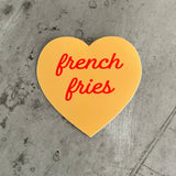 Heart Shaped Sticker - French Fries