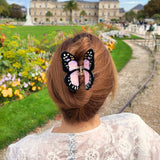 Hand-painted Monarch Butterfly Claw Hair Clip