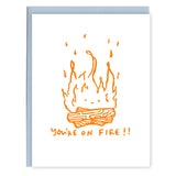 Ghost Academy Encouragement Card On Fire