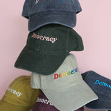 Idlewild Embroidered Washed Green Color Hat - Democracy